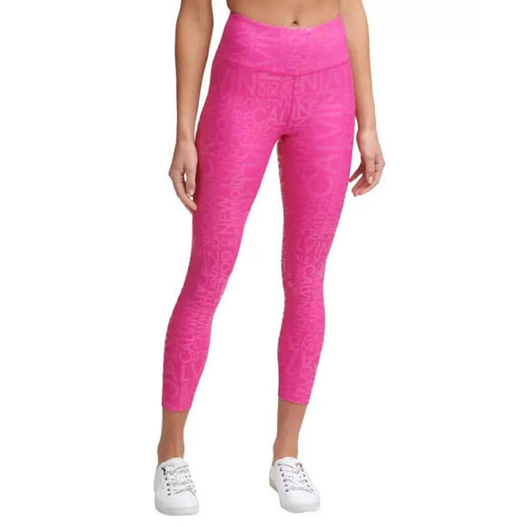 Calvin Klein Performance Women's Metallic-Print High-Waist 7/8Leggings XS - Picture 1 of 4